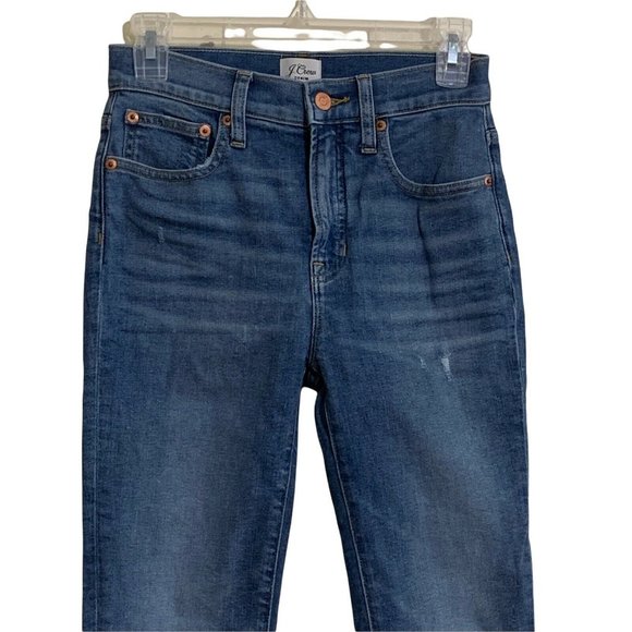 J. Crew 10" Highest-Rise Toothpick Jeans Size 25 Saybrook Wash - Picture 2 of 8